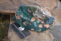 Polished Green Mtorolite / Chrome Chrysoprase Plates  x 2 From Zimbabwe - Toprock Gemstones and Minerals 