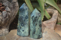 Polished Stromatolite Points  x 3 From Madagascar