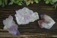 Natural Jacaranda Amethyst Clusters  x 3 From Mumbwa, Zambia - Toprock Gemstones and Minerals 