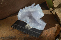 Natural Etched Blue Chalcedony Specimens  x 3 From Nsanje, Malawi