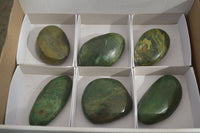 Polished Green Verdite Free Forms x 6 From Zimbabwe