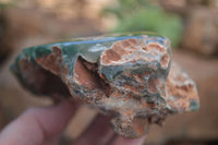 Polished Green Mtorolite / Chrome Chrysoprase Plates  x 2 From Zimbabwe - Toprock Gemstones and Minerals 