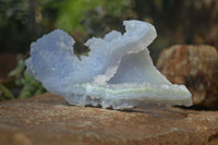 Natural Etched Blue Chalcedony Specimens  x 3 From Nsanje, Malawi