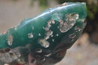 Polished Green Mtorolite / Chrome Chrysoprase Plates  x 2 From Zimbabwe - Toprock Gemstones and Minerals 