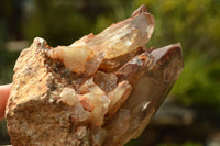 Natural Red Hematoid Phantom Quartz Clusters x 6 From Zimbabwe - TopRock