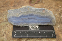 Polished One Side Blue Lace Agate Specimens x 6 From Nsanje, Malawi