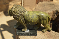 Polished Leopard stone Lion Carving  x 1 From Zimbabwe - TopRock