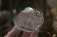 Polished Clear & Smokey Window Quartz Points x 3 From Ankazobe, Madagascar