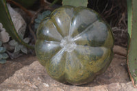 Polished Green Verdite Pumpkin Carving x 1 From Mazoe, Zimbabwe