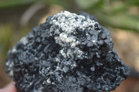 Natural Schorl Black Tourmaline Specimens With Hyalite Opal x 2 From Erongo Mountains, Namibia - TopRock