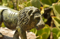 Polished Leopard stone Lion Carving  x 1 From Zimbabwe - TopRock