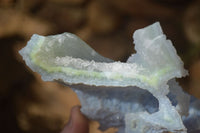 Natural Etched Blue Chalcedony Specimens  x 3 From Nsanje, Malawi