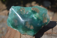 Polished Green Mtorolite / Chrome Chrysoprase Plates  x 2 From Zimbabwe - Toprock Gemstones and Minerals 