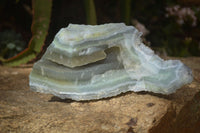 Natural Etched Blue Chalcedony Specimens  x 3 From Nsanje, Malawi