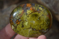 Polished Green Opal Galet / Palm Stones x 12 From Antsirabe, Madagascar