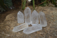 Polished Clear Quartz Crystal Points  x 6 From Madagascar