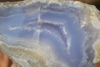 Polished One Side Blue Lace Agate Specimens x 6 From Nsanje, Malawi