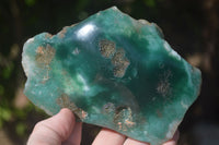 Polished Green Mtorolite / Chrome Chrysoprase Plates  x 2 From Zimbabwe - Toprock Gemstones and Minerals 