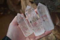 Polished Clear Quartz Crystal Points  x 6 From Madagascar