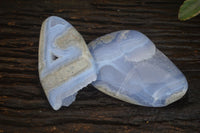 Polished Blue Lace Agate Free Forms  x 2 From Nsanje, Malawi - Toprock Gemstones and Minerals 