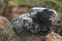 Natural Schorl Black Tourmaline & Smokey Quartz Specimens x 2 From Erongo Mountains, Namibia - TopRock