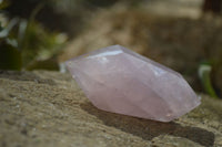 Polished Double Terminated Rose Quartz Points x 6 From Madagascar