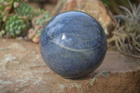 Polished Lazulite & Septaria Spheres  x 2 From Madagascar