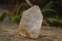 Polished Clear & Smokey Window Quartz Points x 3 From Ankazobe, Madagascar