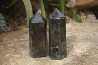 Polished Labradorite Points  x 2 From Tulear, Madagascar