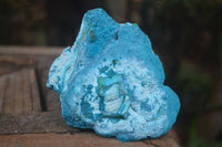 Natural Blue Chrysocolla On Silky Malachite Matrix Specimens x 2 From Kulukuluku, Congo - Toprock Gemstones and Minerals 