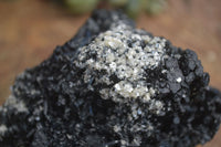 Natural Schorl Black Tourmaline Specimens With Hyalite Opal x 2 From Erongo Mountains, Namibia - TopRock