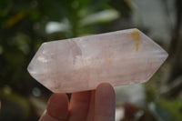 Polished Double Terminated Rose Quartz Points x 6 From Madagascar