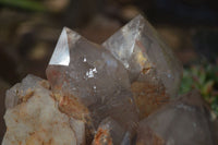 Natural Red Hematoid Phantom Quartz Cluster x 1 From Karoi, Zimbabwe