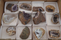 Natural Amethyst & Crystal Centred Geodes  x 12 From Zululand, South Africa - TopRock