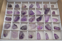 Polished Small Window Amethyst Points x 35 From Ankazobe, Madagascar