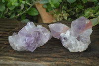 Natural Jacaranda Amethyst Clusters  x 2 From Zambia - Toprock Gemstones and Minerals 