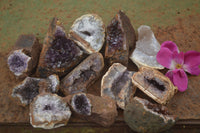 Natural Amethyst & Crystal Centred Geodes  x 12 From Zululand, South Africa - TopRock