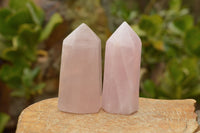 Polished Gemmy Pink Rose Quartz Crystals  x 3 From Ambatondrazaka, Madagascar - TopRock