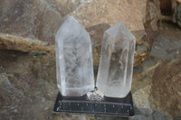 Polished Clear Quartz Crystal Points  x 6 From Madagascar