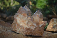 Natural Red Hematoid Phantom Quartz Cluster x 1 From Karoi, Zimbabwe