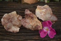 Natural Red Hematoid Quartz Specimens x 3 From Karoi, Zimbabwe - TopRock