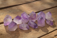 Polished Stunning Window Amethyst Crystals x 12 From Ankazobe, Madagascar