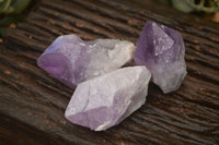 Natural Single Jacaranda Amethyst Crystals x 12 From Mumbwe, Zambia