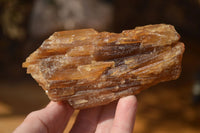 Natural Honey Aragonite Etched & Cobbed Pieces  x 6 From Namibia