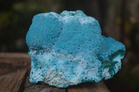 Natural Blue Chrysocolla On Silky Malachite Matrix Specimens x 2 From Kulukuluku, Congo - Toprock Gemstones and Minerals 