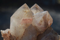 Natural Red Hematoid Phantom Quartz Cluster x 1 From Karoi, Zimbabwe