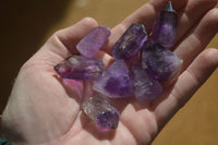 Polished Small Window Amethyst Points x 35 From Ankazobe, Madagascar