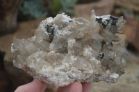 Natural Schorl Black Tourmaline & Smokey Quartz Specimens x 2 From Erongo Mountains, Namibia - TopRock