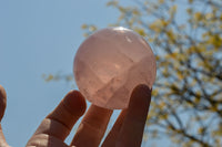 Polished Gemmy Pink Rose Quartz Spheres With Asterisms  x 6 From Madagascar - TopRock