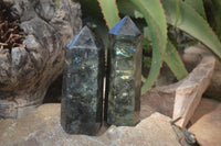 Polished Labradorite Points  x 2 From Tulear, Madagascar